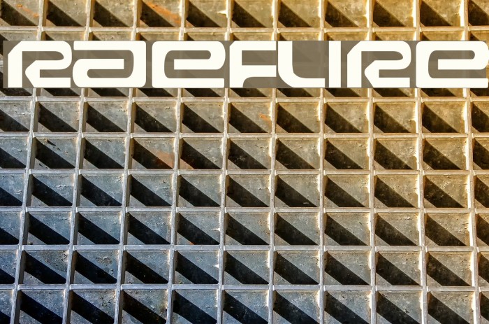 Raveflire Font examples