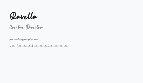 Ravella Business Card