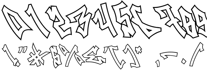Raven Graff Outline Outline Font OTHER CHARS