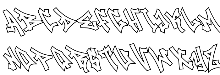 Raven Graff Outline Outline Font UPPERCASE