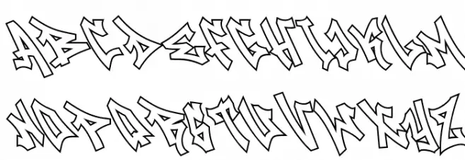 Raven Graff Outline Outline フォント 小文字