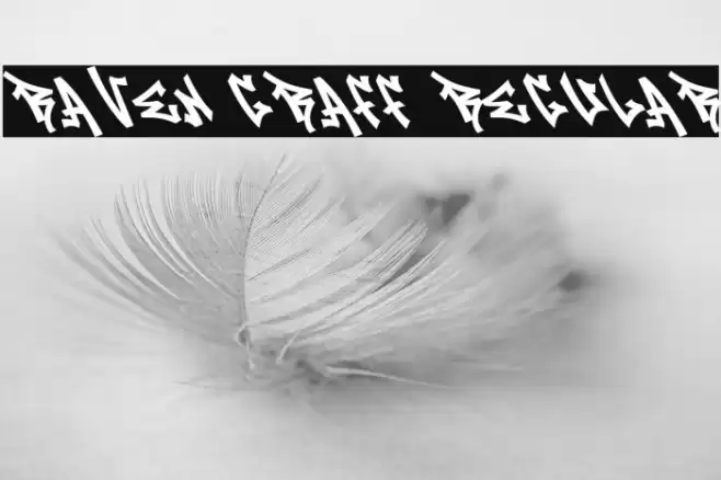 Raven Graff Regular Schriftart examples