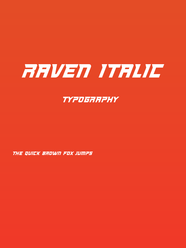 Raven Italic Poster