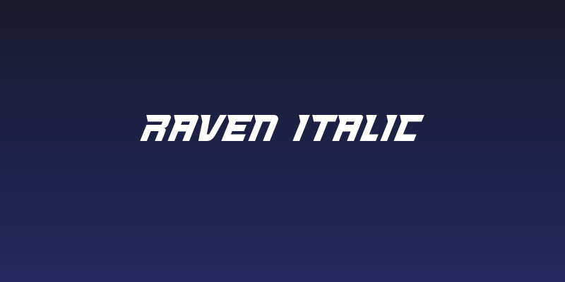 Raven Italic Social Header