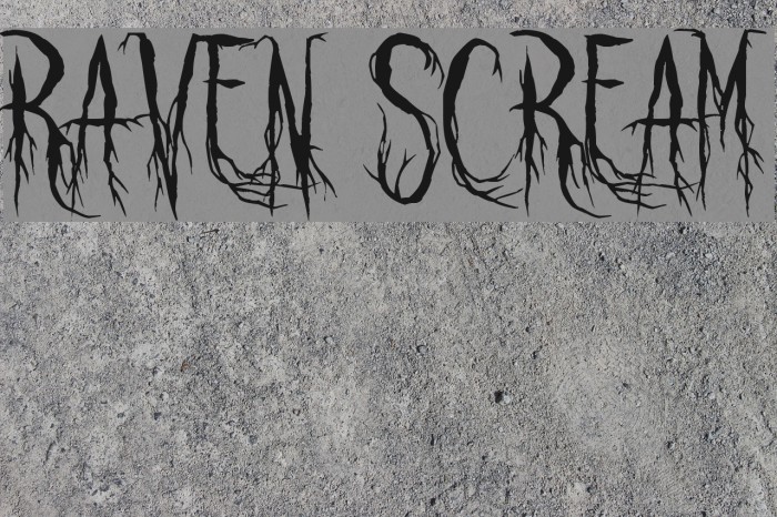 Raven Scream Fonte examples