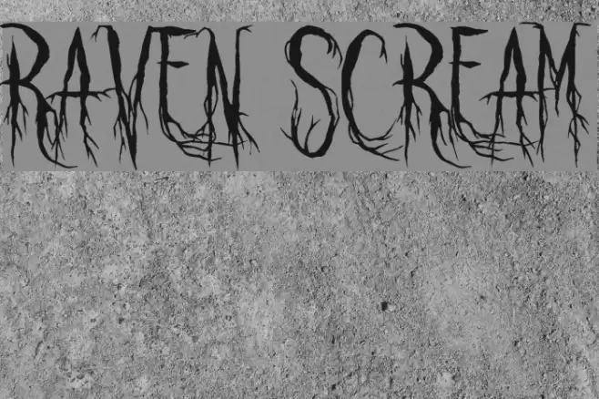 Raven Scream Font examples