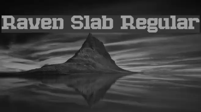 Raven Slab Regular Font examples
