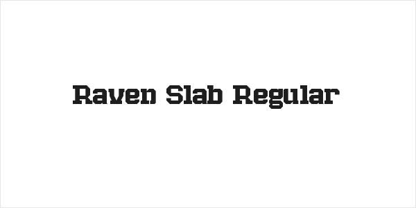 Raven Slab Regular Logo