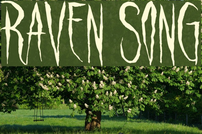 Raven Song Font examples