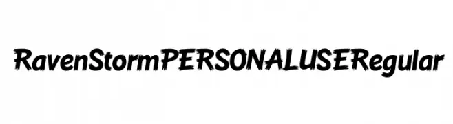 Raven Storm PERSONAL USE Regular  font caratteri gratis