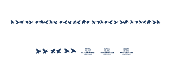 Raven Storm Symbols PERSONAL Regular Font Preview