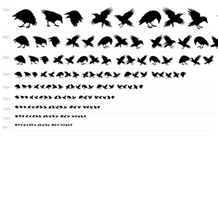 Raven Storm Symbols PERSONAL Regular Waterfall