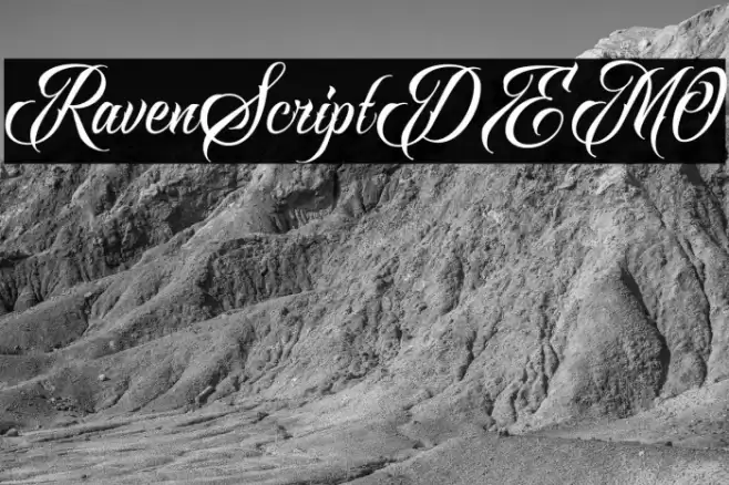 RavenScriptDEMO फ़ॉन्ट examples