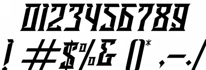 Ravenborg Italic Font OTHER CHARS