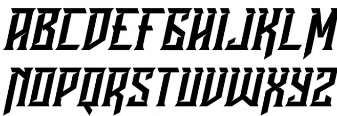 Ravenborg Italic フォント 大文字