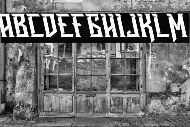 Ravenborg Tilted Font examples