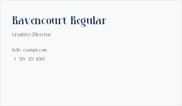 Ravencourt Regular Business Card