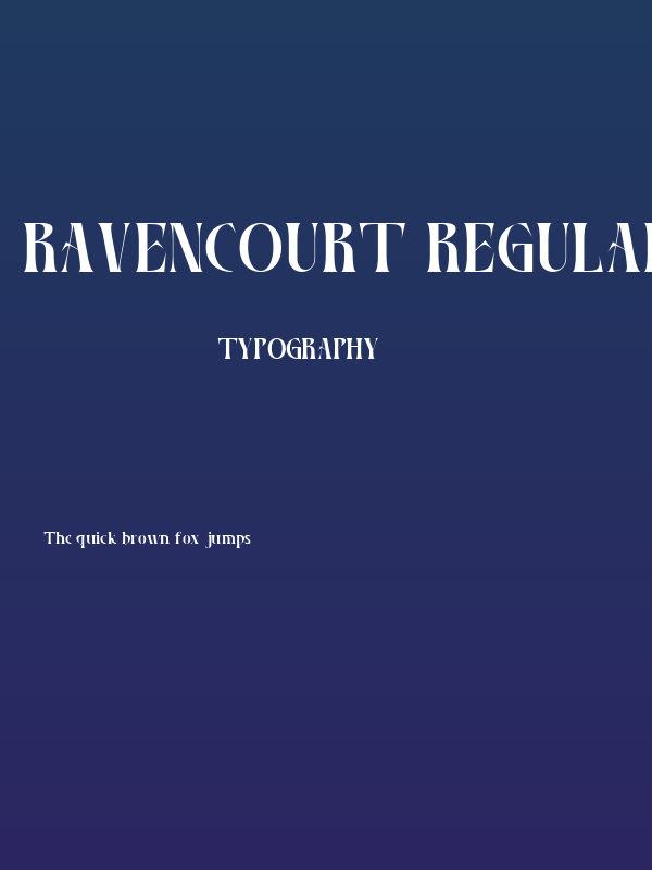 Ravencourt Regular Poster