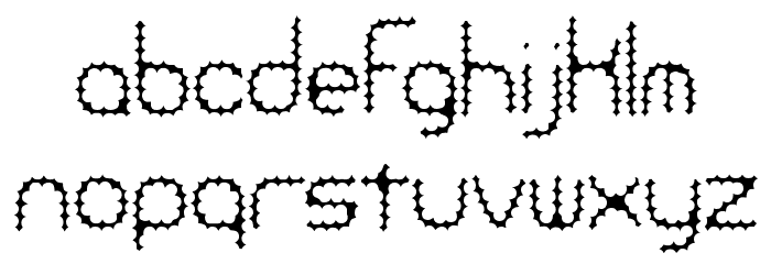 Ravenous Caterpillar BRK Font LOWERCASE