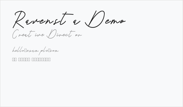 Ravensta Demo Business Card