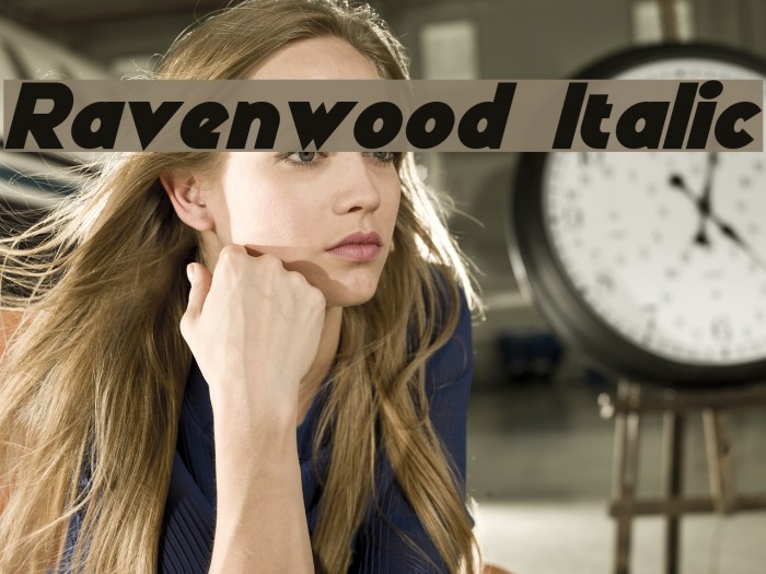 Ravenwood Italic Font examples