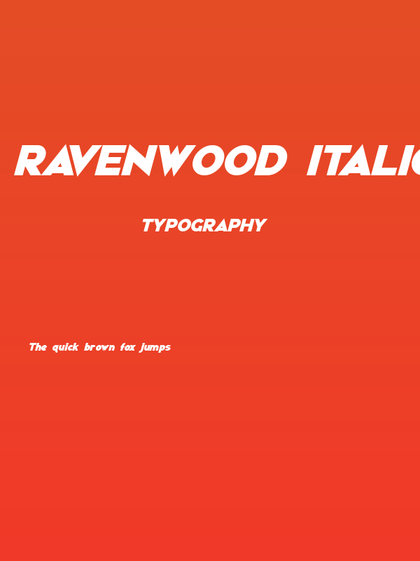 Ravenwood Italic Poster