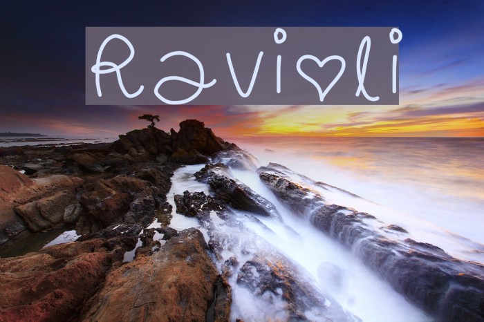 Ravioli Font examples