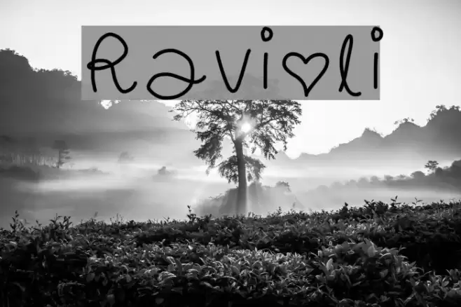 Ravioli Font examples