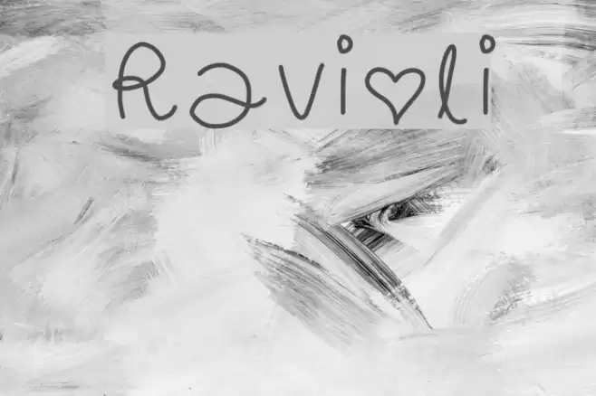 Ravioli Font examples