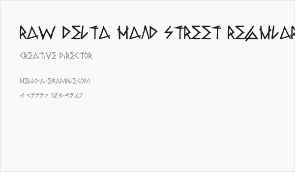 Raw Delta Hand Street Regular Business Card