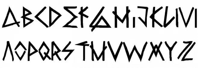 Raw Delta Hand Street Font Litere mici