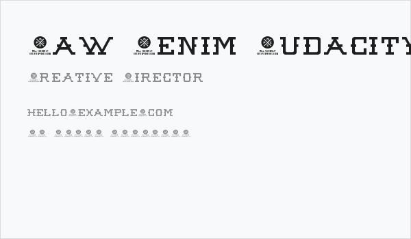 Raw Denim Audacity Demo Business Card