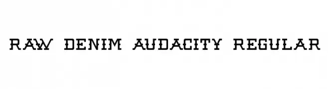 Raw Denim Audacity Regular  font caratteri gratis
