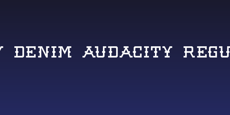 Raw Denim Audacity Regular Social Header
