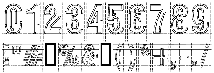 Raw Macro Font OTHER CHARS