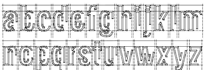 Raw Macro Font LOWERCASE
