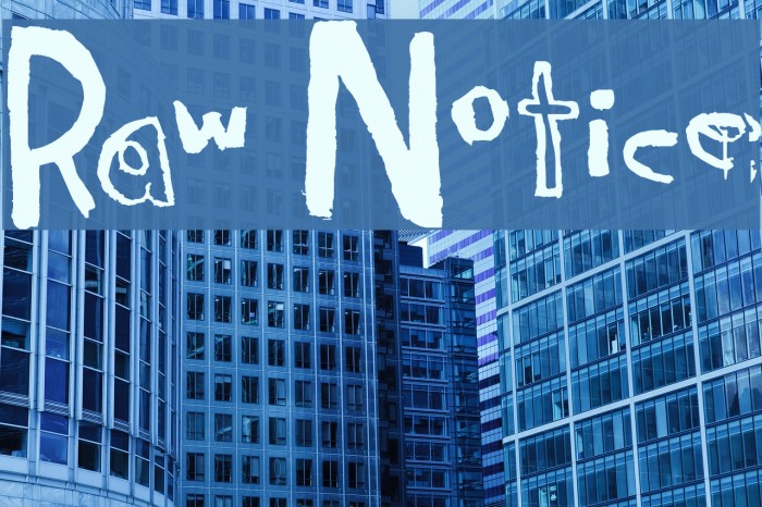 Raw Notice لخطوط تنزيل examples