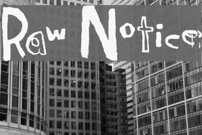 Raw Notice Font examples