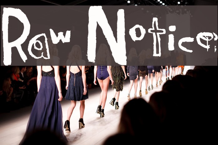 Raw Notice لخطوط تنزيل examples