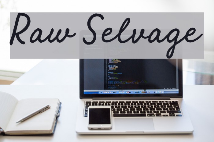 Raw Selvage Font examples