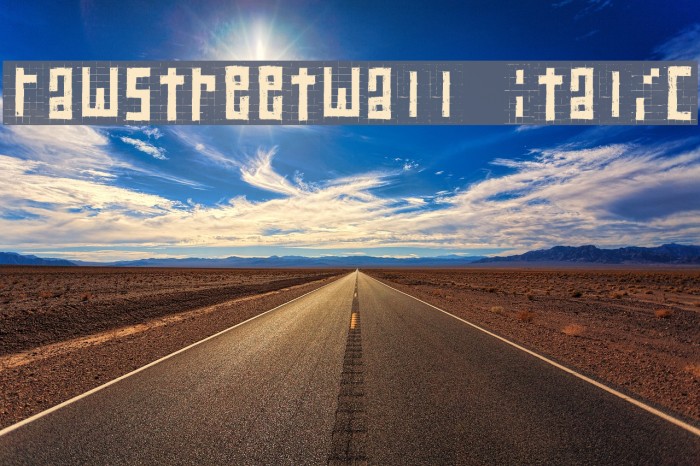 RawStreetWall Italic Font examples