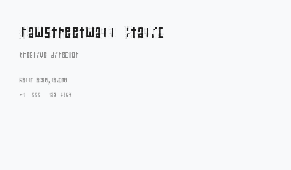 RawStreetWall Italic Business Card