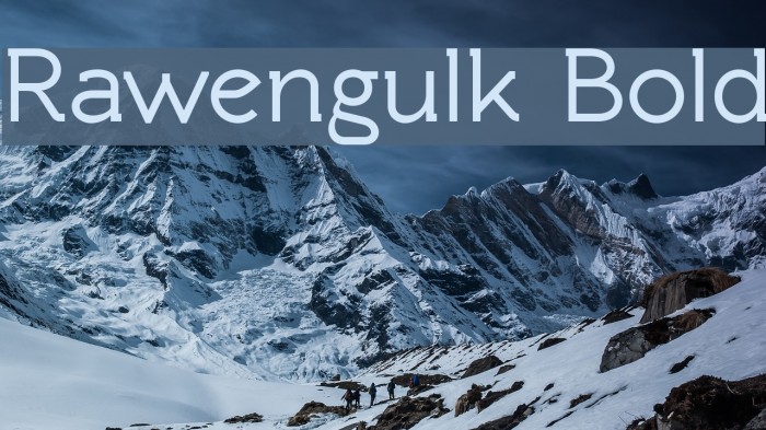 Rawengulk Bold Font examples