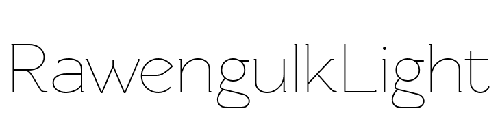 Rawengulk Light  フリーフォントのダウンロード