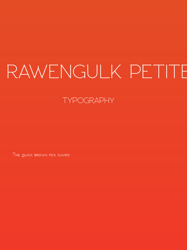 Rawengulk Petitecaps Poster