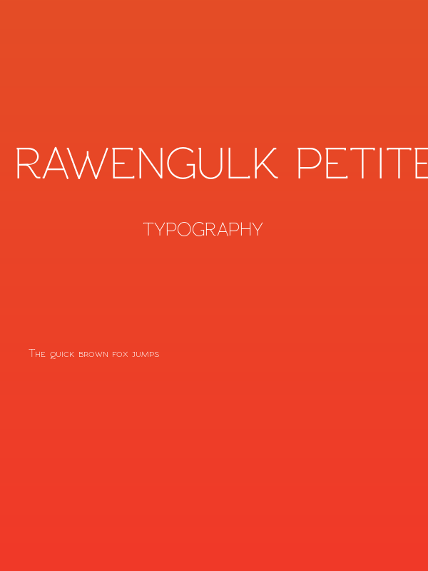 Rawengulk Petitecaps Poster