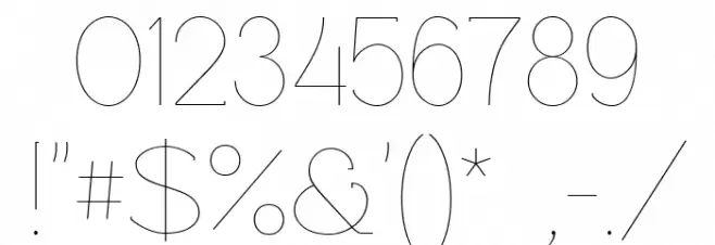 Rawengulk Ultralight Font OTHER CHARS