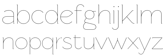 Rawengulk Ultralight Font LOWERCASE