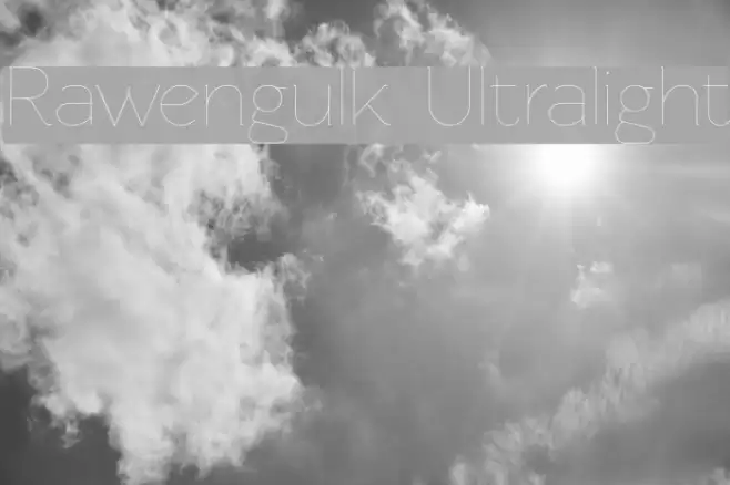 Rawengulk Ultralight Font examples