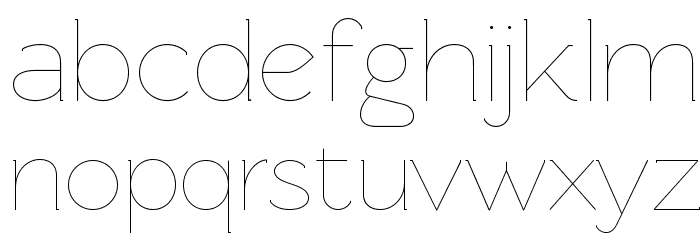 Rawengulk Ultralight Font LOWERCASE